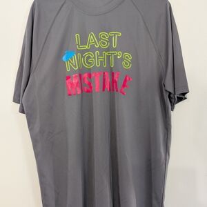 Gray and Pink Short Sleeve Tee with Vibrant Graphic